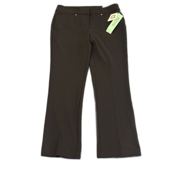 Anne Klein Bootleg Dress Pants Women's Size 10P Black NWT - Picture 1 of 11